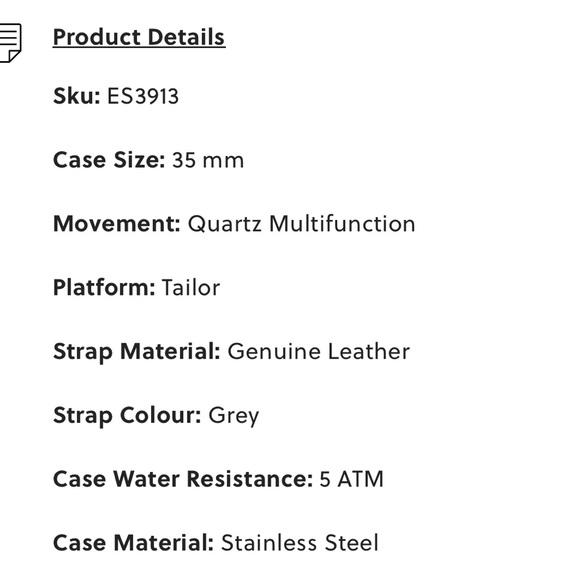 FOSSIL Tailor Multifunction Grey Leather Watch - Picture 3 of 8